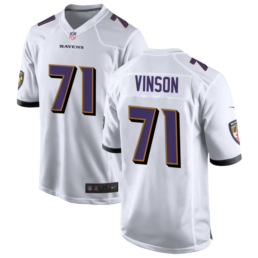 Carson Vinson Baltimore Ravens 2025 Game Jersey - White