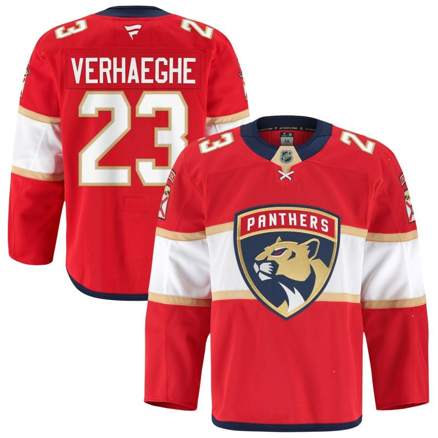 Carter Verhaeghe Florida Panthers 2025 Home Red Jersey 1 Carter Verhaeghe Florida Panthers 2025 Home Red Jersey