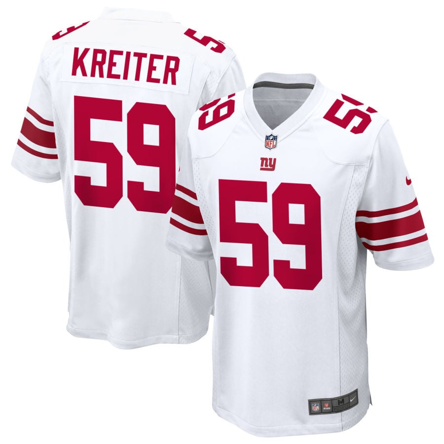Casey Kreiter New York Giants 2025 Game Jersey - White