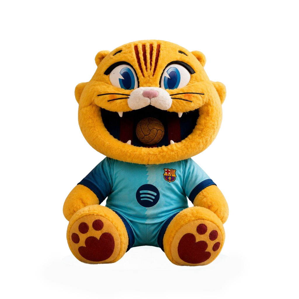 Cat FC Barcelona X 2026 27 Third Kit Jersey Plush Pillow FCB Merch Gift For Football Lovers
