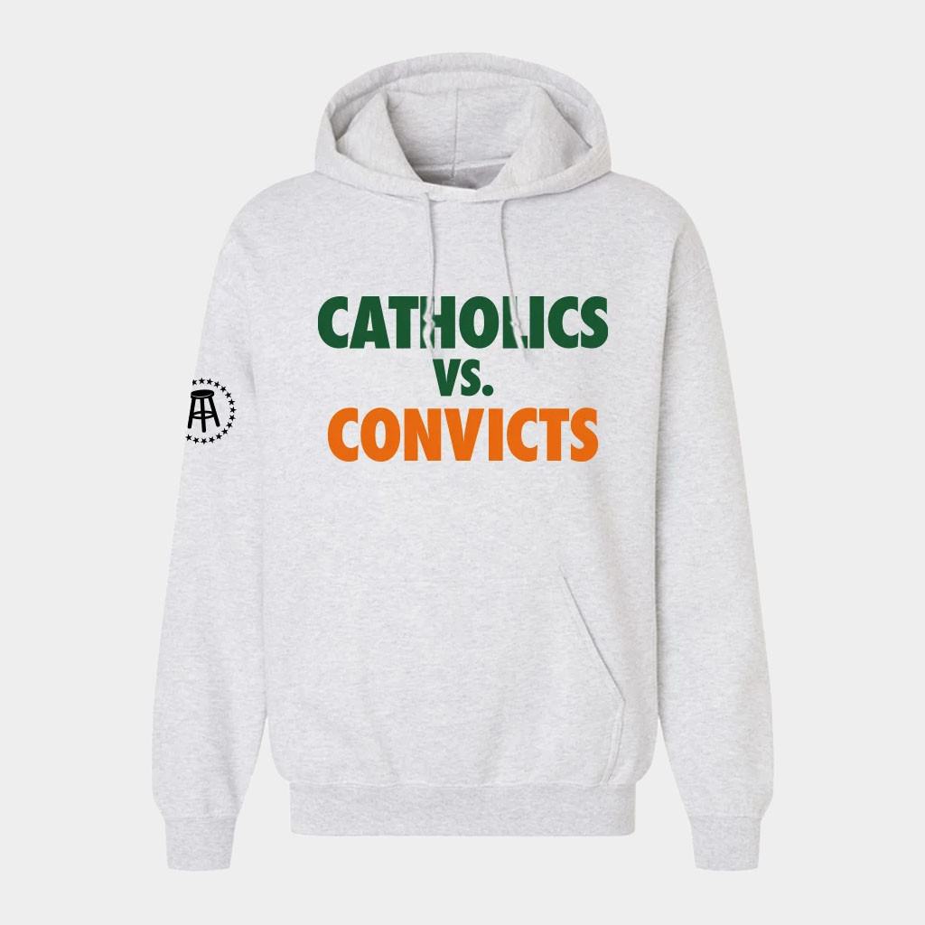 Catholics Vs Convicts Hoodie Notre Dame Vs Miami Game Day Hoodie Gift For Football Fans