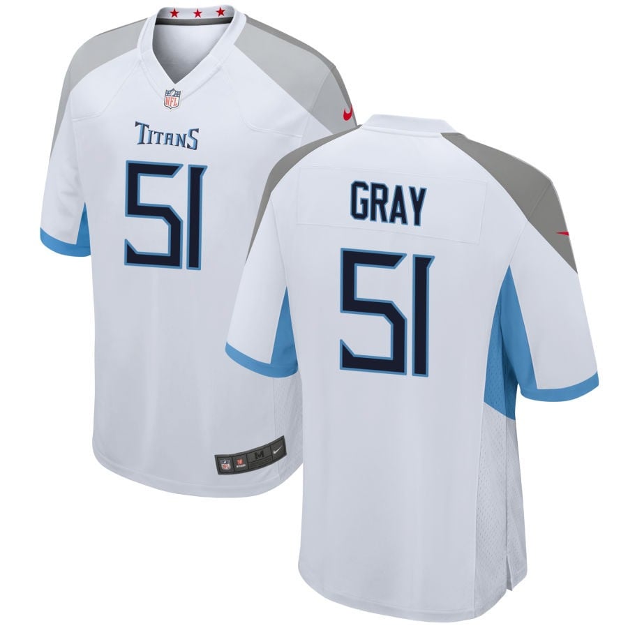Cedric Gray Tennessee Titans 2025 Game Jersey - White