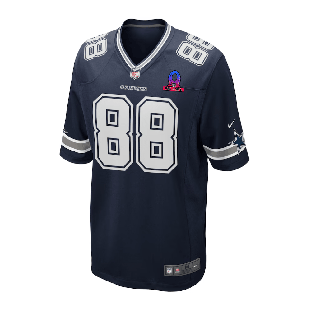 CeeDee Lamb Dallas Cowboys 2025 Pro Bowl Patch Game Men Jersey - Navy - Image 2