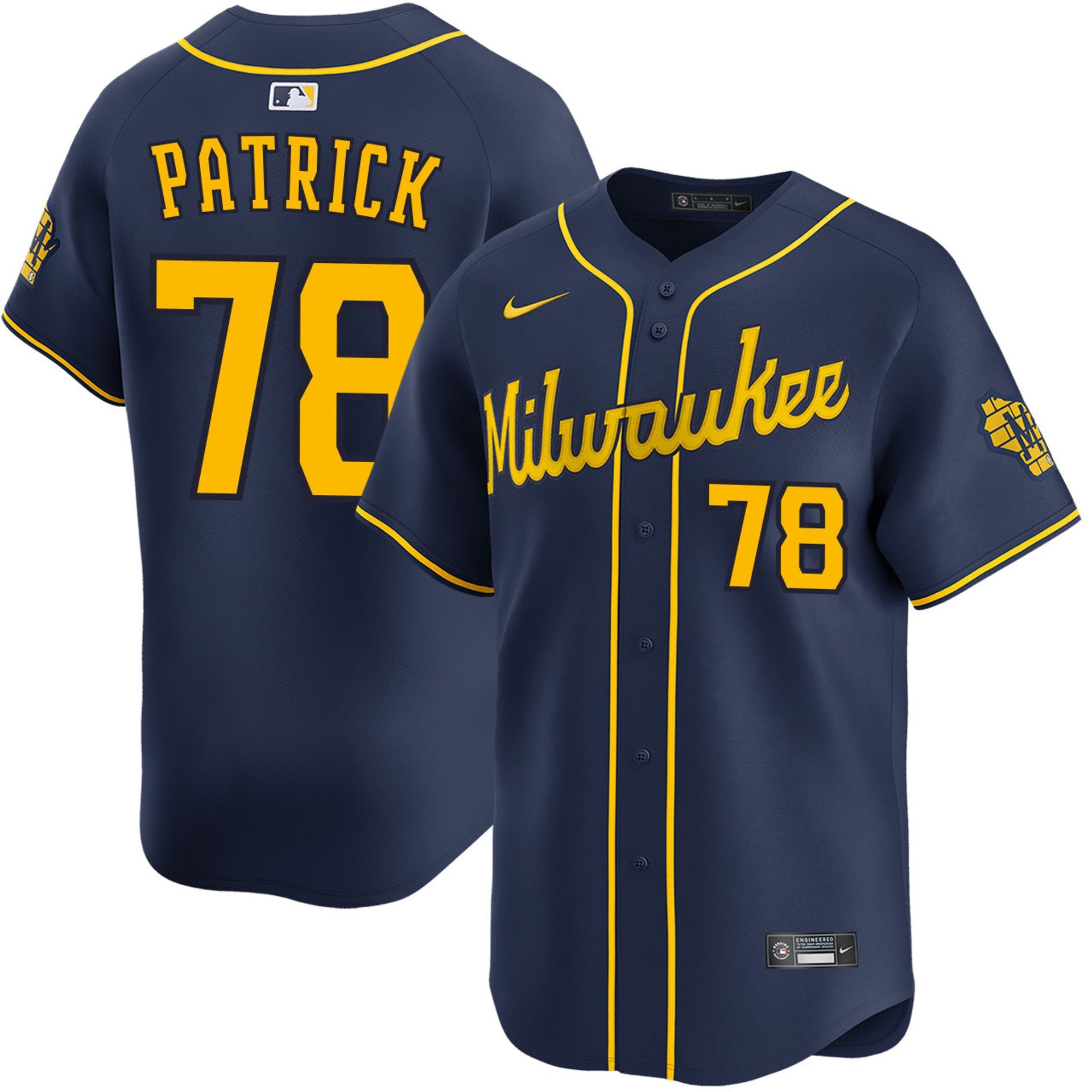 Chad Patrick Milwaukee Brewers 2025 Alternate Limited Jersey - Navy