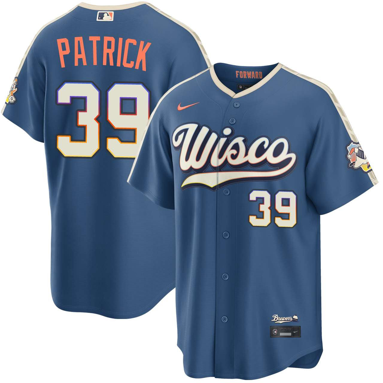 Chad Patrick Milwaukee Brewers 2026 City Connect Stadium Jersey - Mineral Blue