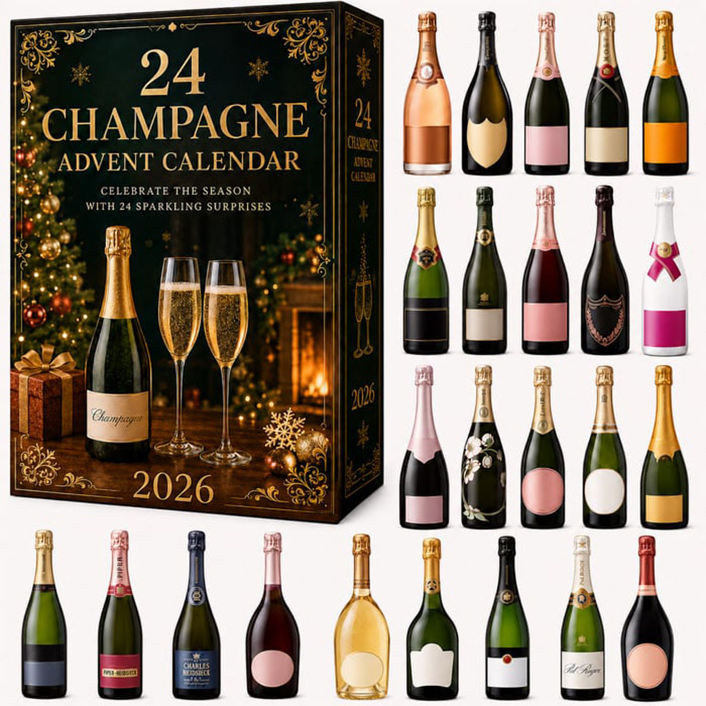 Champagne Advent Calendar 2026 24 Days Of Christmas Ornaments Holiday Gifts For Husband