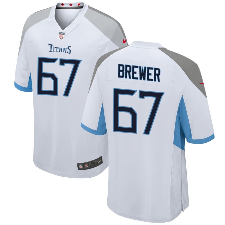 Chandler Brewer Tennessee Titans 2025 Game Jersey - White