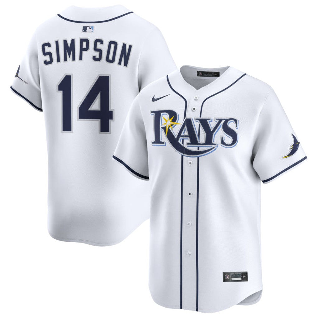 Chandler Simpson Tampa Bay Rays 2026 Home Limited Jersey - White