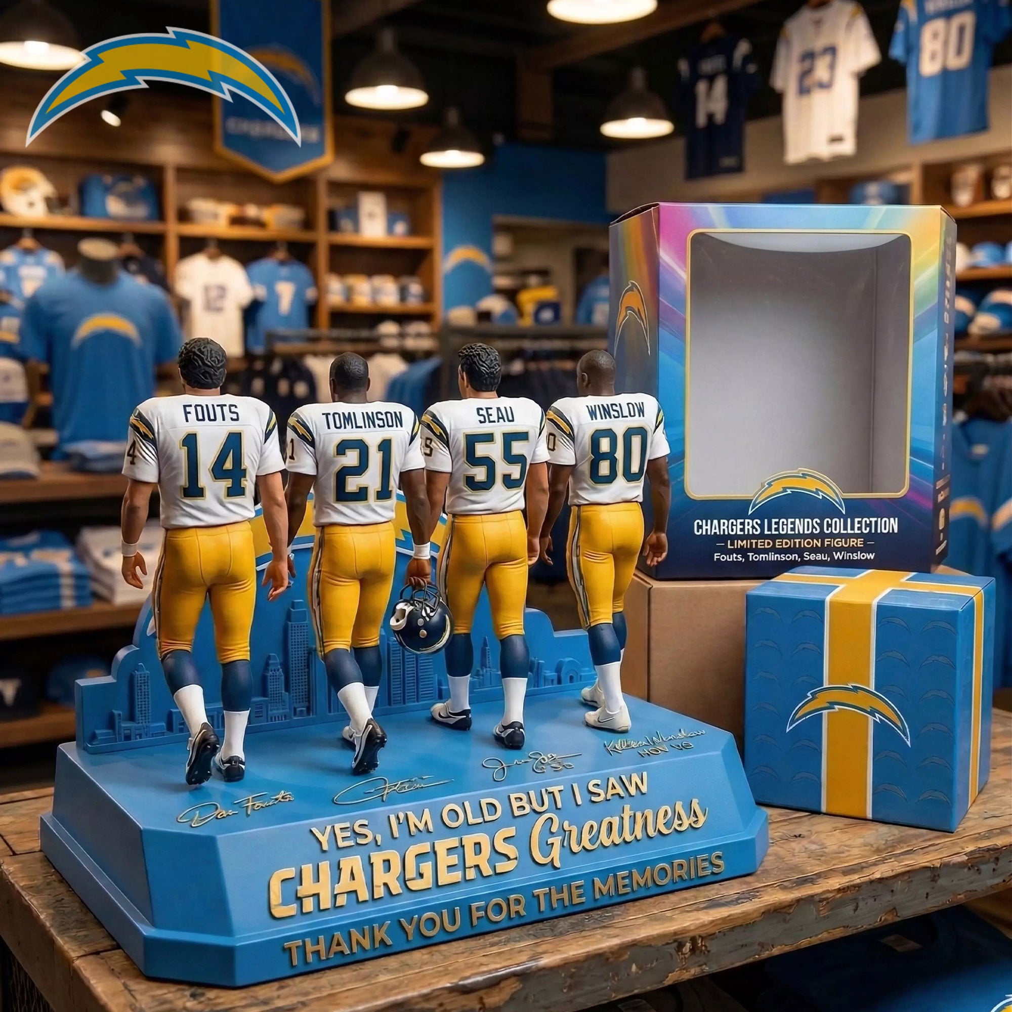 Chargers Legend Collection Fouts Tomlinson Seau Winslow Acrylic Plaque LA Chargers Merch 2026'