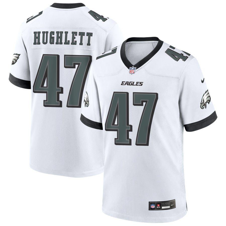 Charley Hughlett Philadelphia Eagles 2025 Game Jersey - White