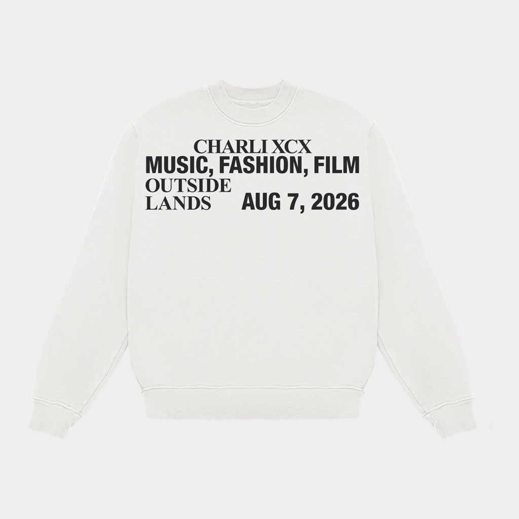 Charli XCX Merch 2026 Music Fashion Film Outside Lands Crewneck Sweatshirt Gift for Music Fans