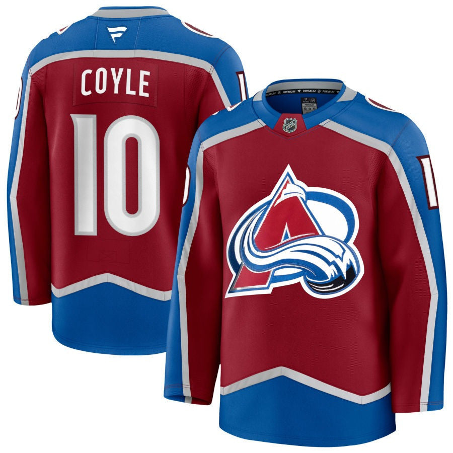 Charlie Coyle Colorado Avalanche 2025 Burgundy Home Premium Jersey 1 Charlie Coyle Colorado Avalanche 2025 Burgundy Home Premium Jersey
