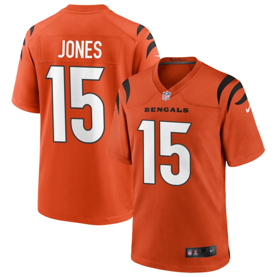 Charlie Jones Cincinnati Bengals 2025 Alternate Game Jersey - Orange