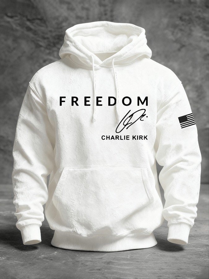 Charlie Kirk Merch Freedom Hoodie Charlie Kirk TPUSA Merch Gifts For Patriots