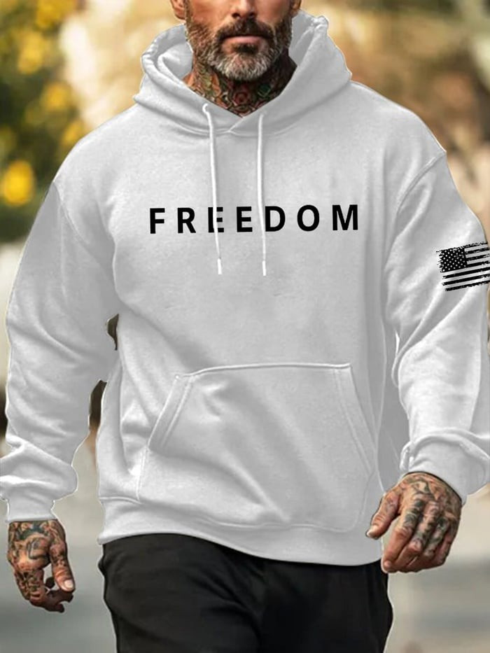 Charlie Kirk Merch White Freedom Hoodie Charlie Kirk TPUSA Merch Gifts For Trump Lovers