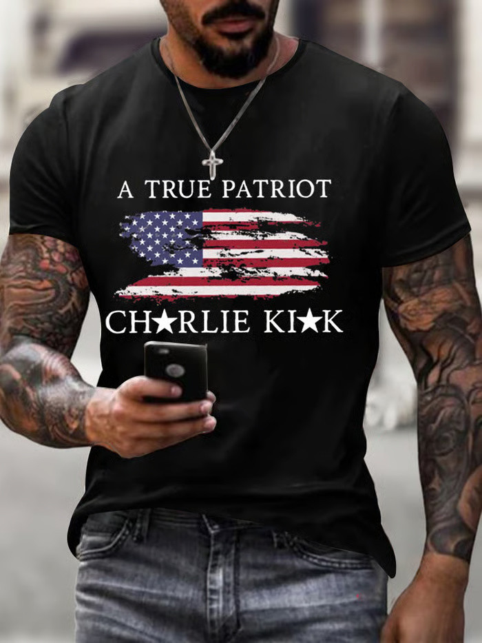Charlie Kirk Shooters Shirt A True Patriot T-Shirt Gifts For Boyfriend