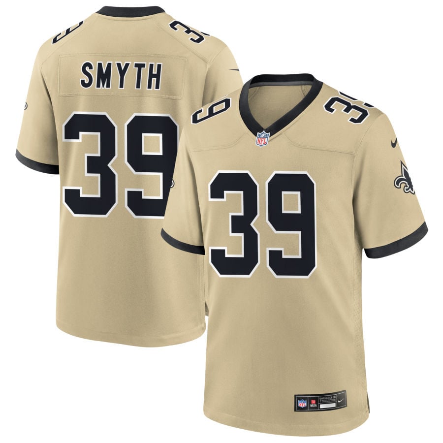 Charlie Smyth New Orleans Saints 2025 Gameday Golds Alternate Game Jersey - Gold