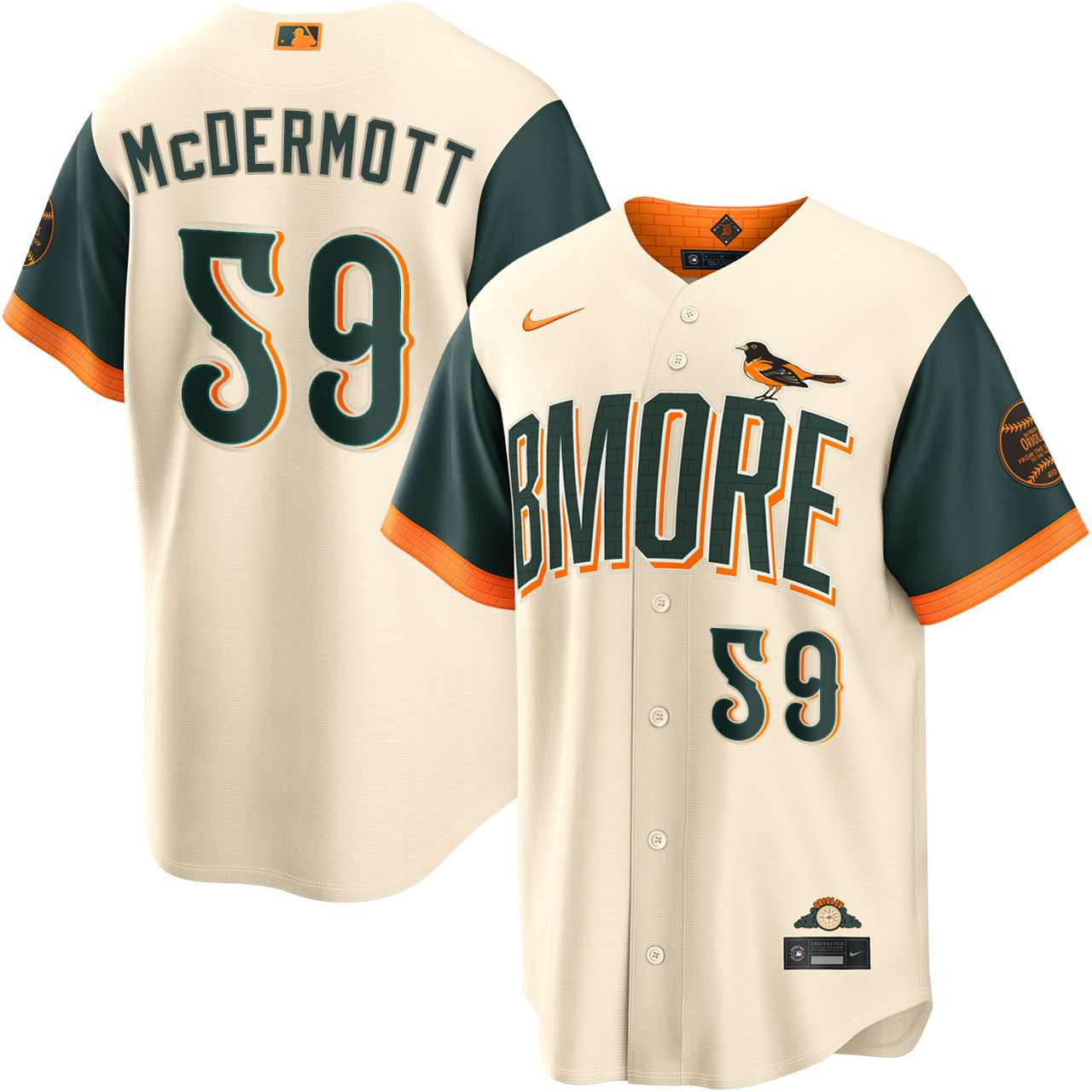 Chayce McDermott Baltimore Orioles 2026 City Connect Jersey - Cream