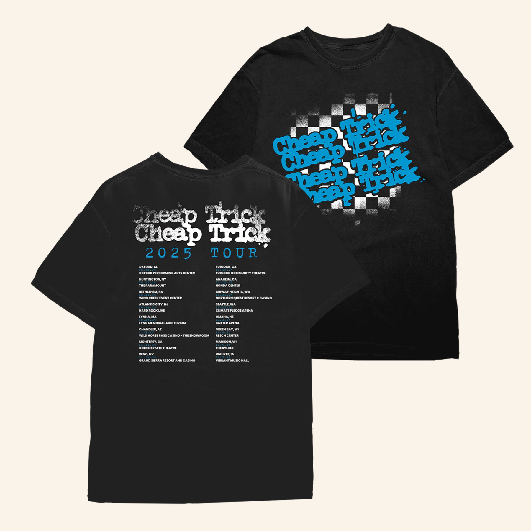 Cheap Trick Merch Checks Logo Tour T-Shirt Best Gifts For Rock Band Fans