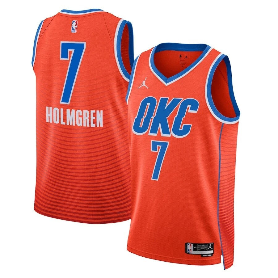 Chet Holmgren Oklahoma City Thunder 2025 Swingman Statement Jersey - Orange