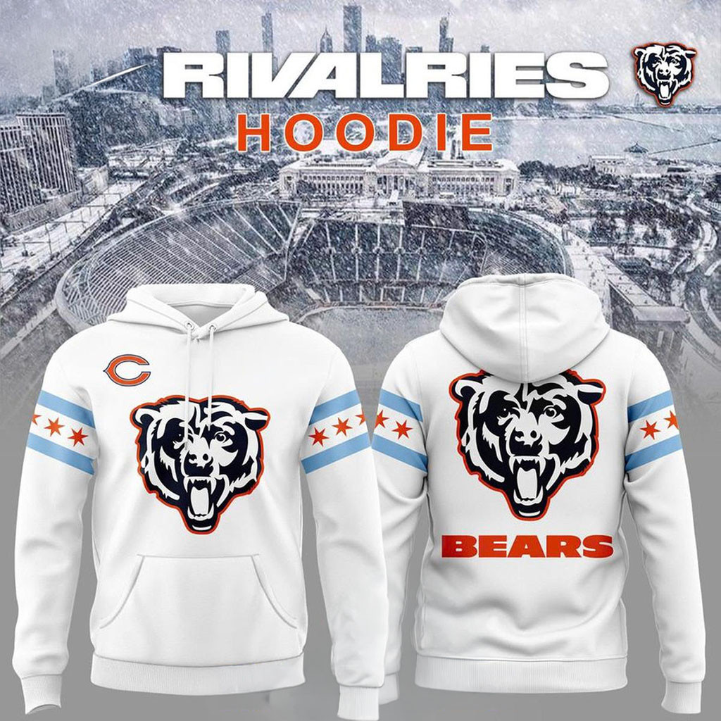 Chicago Bears 2026 Polar Bear X Rivalries Match Hoodie Chicago Bears Merch Football Fan Gifts