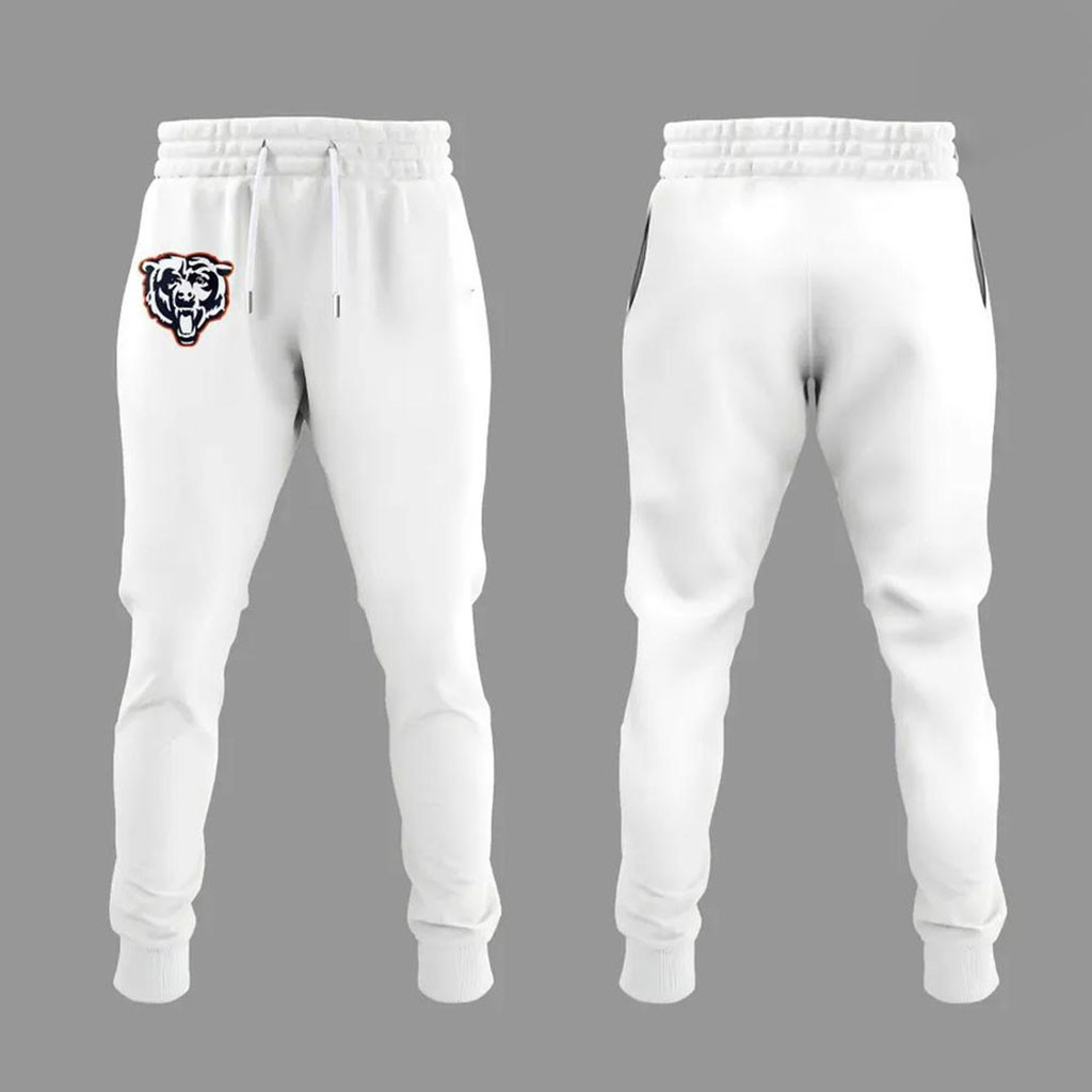Chicago Bears Chicago Flag Theme Sweatpants White Bears Merch Football Fan Gift Ideas