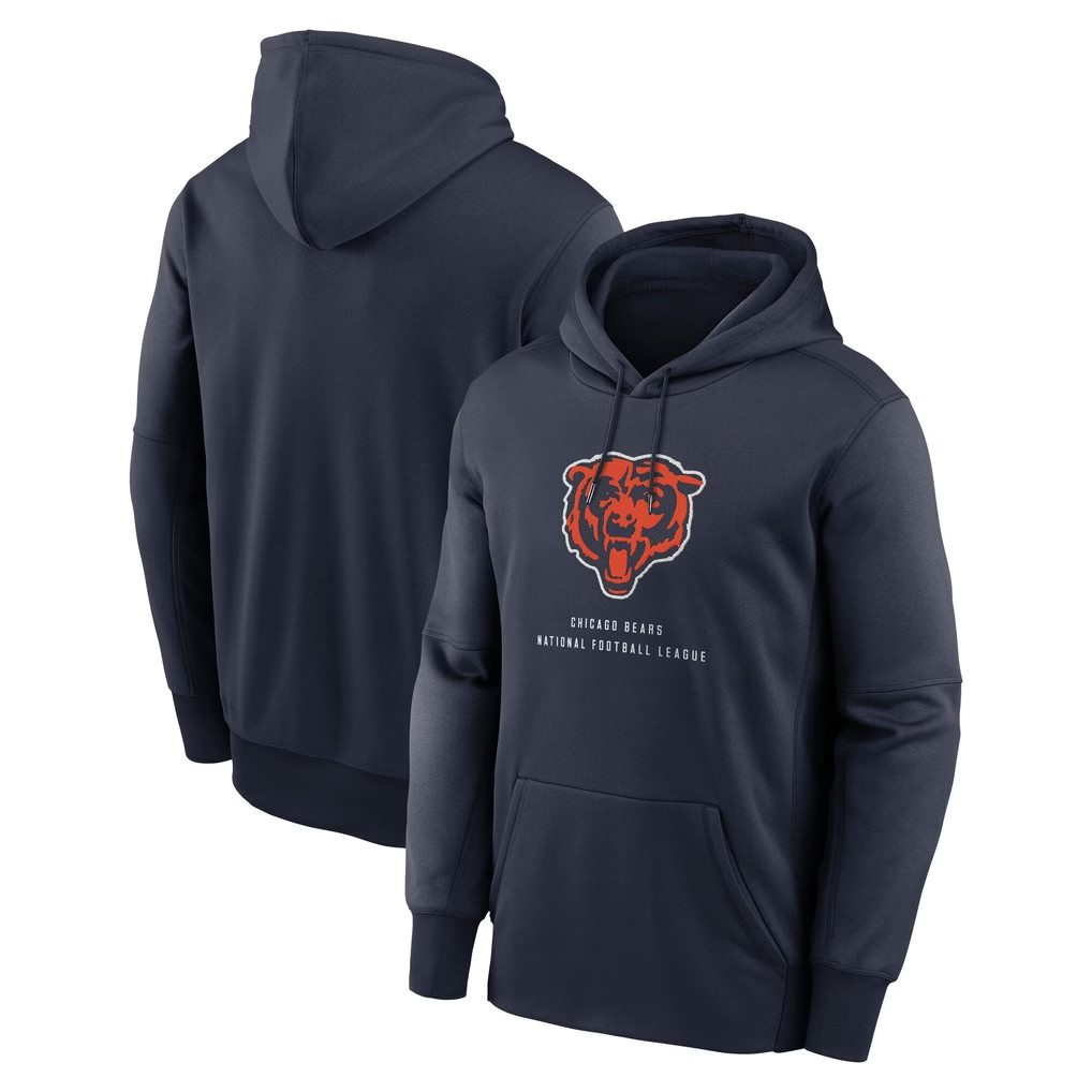 Chicago Bears Merch 2026 Chicago Bears Toss Sweep Hoodie Navy Football Enthusiast Gifts