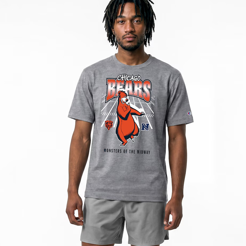 Chicago Bears Merch 2026 Disney X NFL Champion Baloo All-Star T-Shirt NFL Disney Collab Merch