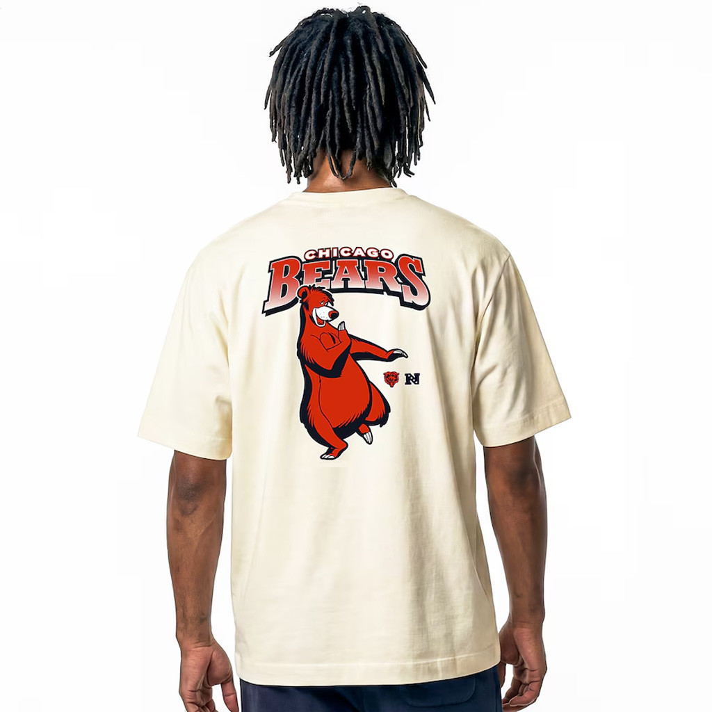 Chicago Bears Merch 2026 Disney X NFL Champion Bears Baloo T-Shirt NFL Disney Collab Merch Gifts - Image 2