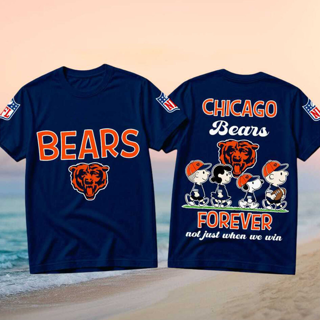 Chicago Bears Peanuts Characters Forever Football Shirt Chicago Bears Merch Game Day Gifts