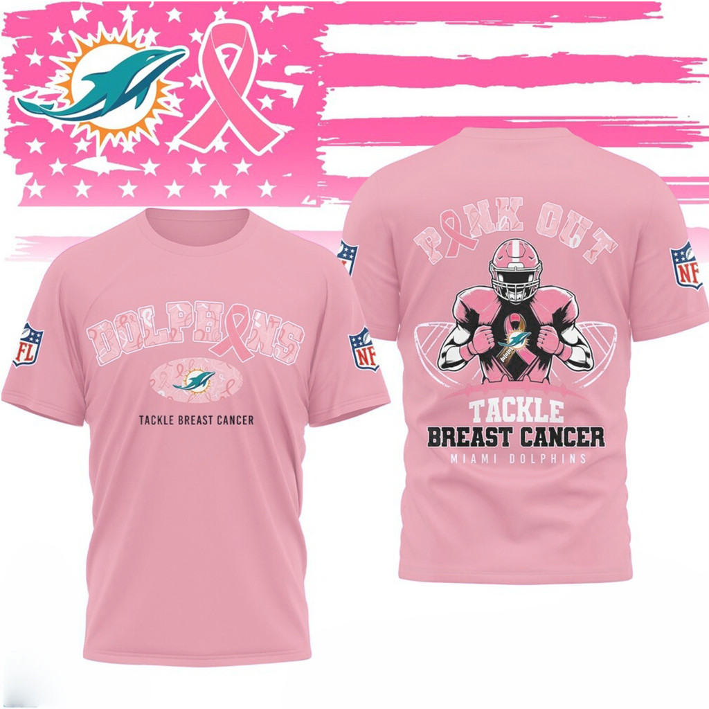 Chicago Bears Pink Out Tackle Breast Cancer Awareness T-Shirt Chicago Bears Merch Her Gifts