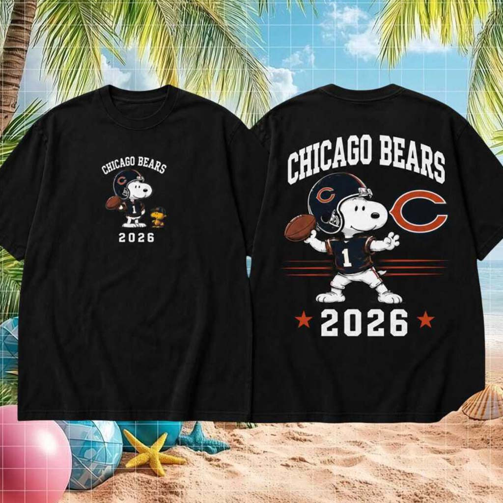 Chicago Bears Snoopy Football 2026 Vintage Shirt Chicago Bears Merch Gift For Game Day
