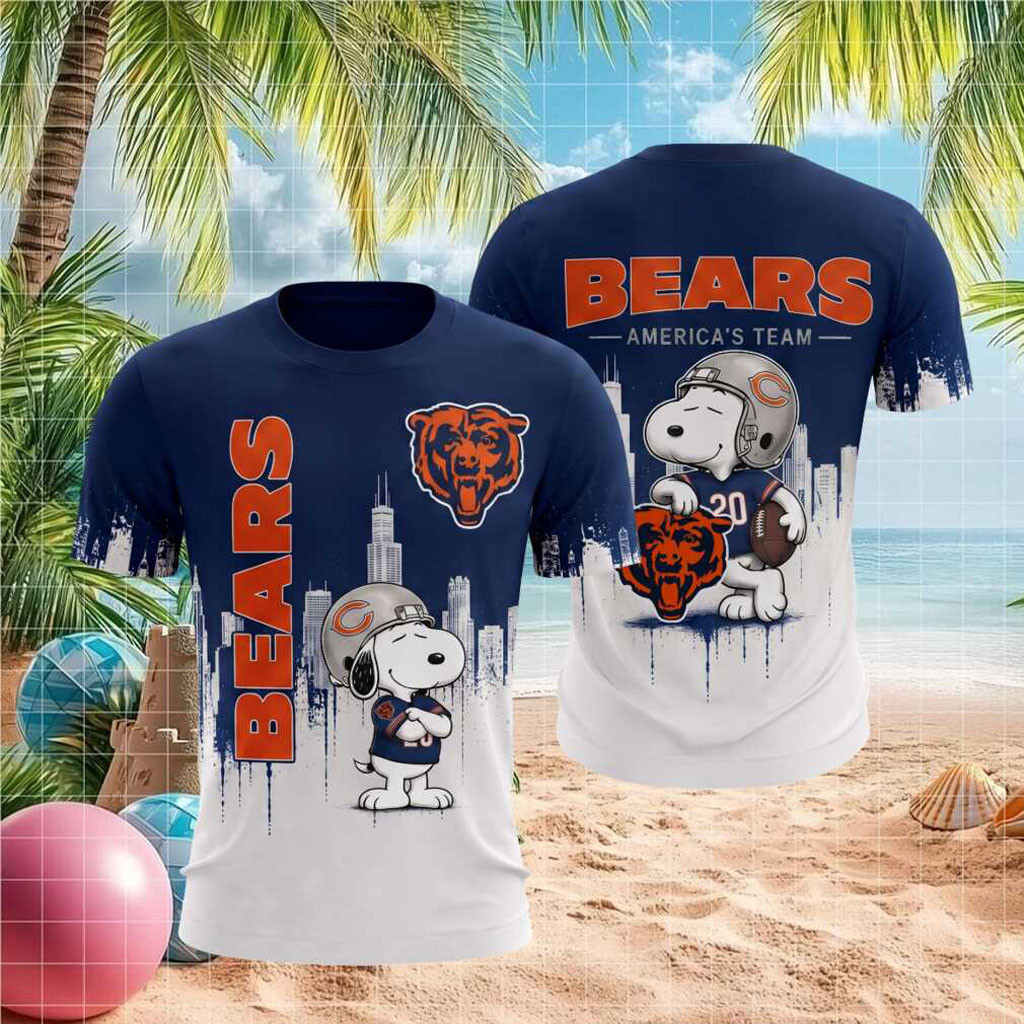 Chicago Bears Snoopy Football America's Team Shirt Chicago Bears Merch Gift For Game Day