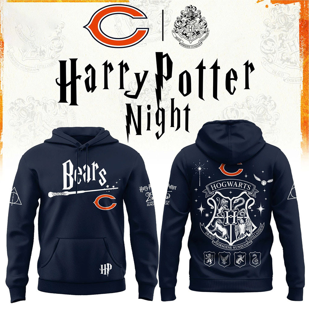 Chicago Bears x Harry Potter 25th Anniversary Hoodie 2026 Bears Merch Football Fan Gift Ideas