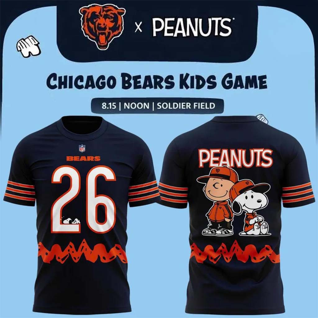 Chicago Bears X Peanuts Kids Game 2026 T-Shirt Chicago Bears Merch Gift For Football Fans