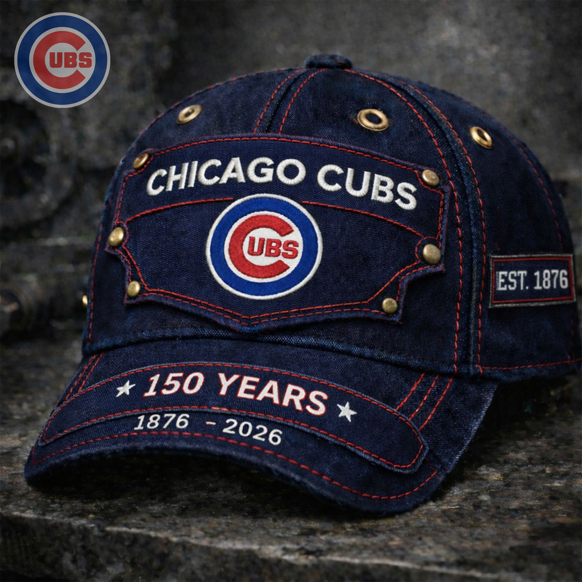 Chicago Cubs 150 Years Anniversary Hat 1876 2026 Chicago Cubs Merch Gifts For Game Day