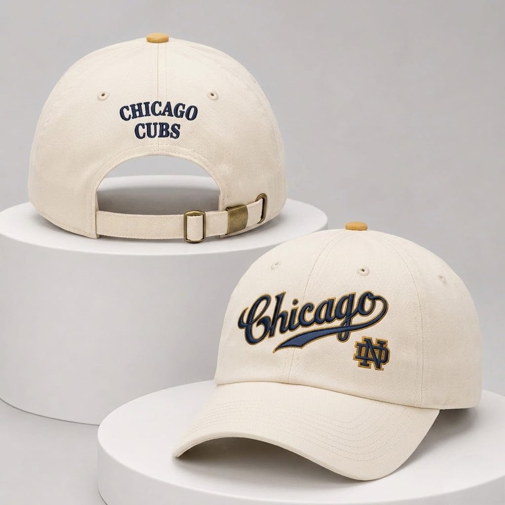 Chicago Cubs University Of Notre Dame Hat 2026 Chicago Cubs Merch Gift Ideas