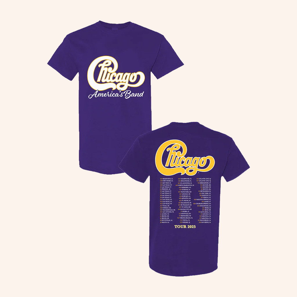 Chicago Merch Chicago America's Band Tour 2025 T-Shirt Music Gift Ideas For Guys