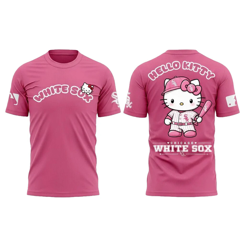 Chicago White Sox X Hello Kitty Night 2026 Pink T-Shirt White Sox Merch Gift For Baseball Fans