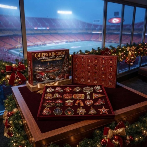 Chiefs Kingdom Football Christmas Advent Calendar Kansas City Chiefs Merch Xmas Gift For Fans - Image 2