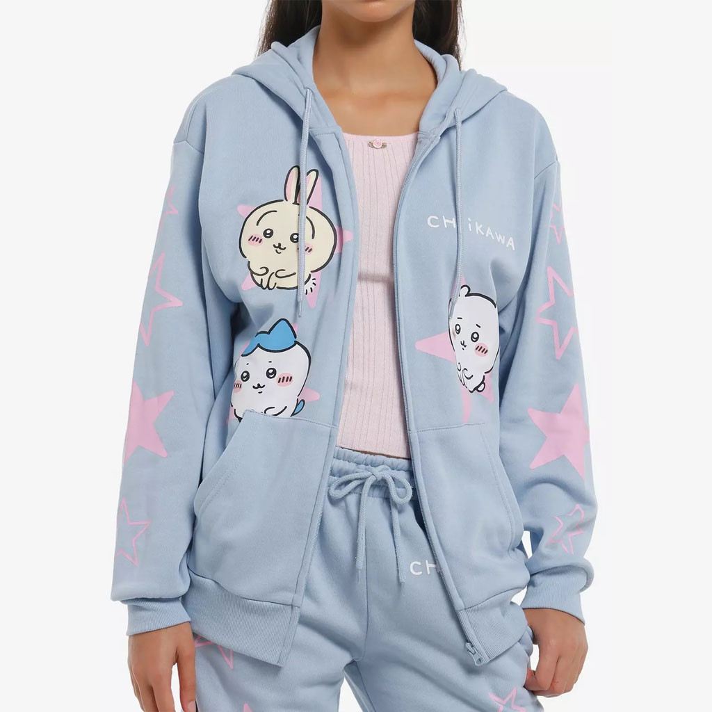 ChiiKawa Merch 2026 ChiiKawa Trio Star Zip Hoodie Birthday Ideas For Anime Lovers - Image 2