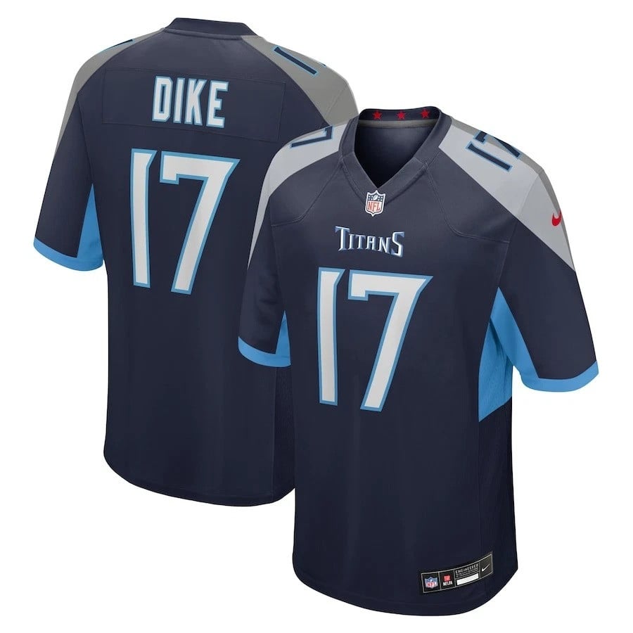 Chimere Dike Tennessee Titans 2025 Game Jersey - Navy