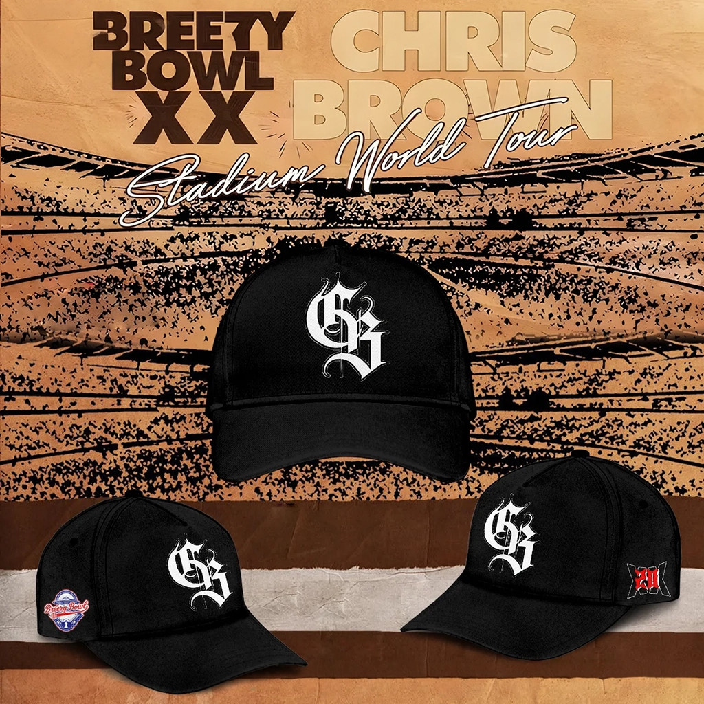 Chris Brown Merch Breezy Bowl XX Hat Chris Brown World Tour Merch Black Gift For Music Fans