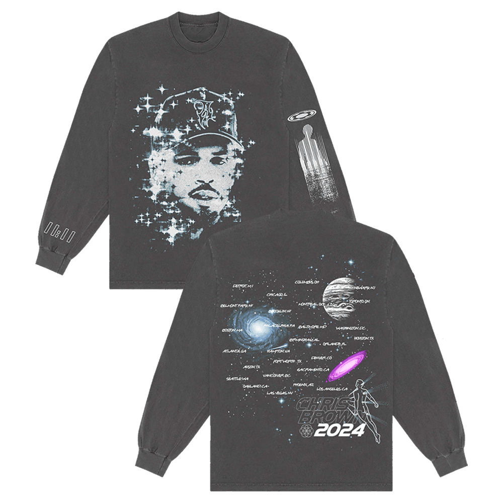 Chris Brown Merch Chris Brown 11:11 Tour City Long Sleeve T-Shirt Father's Day Presents