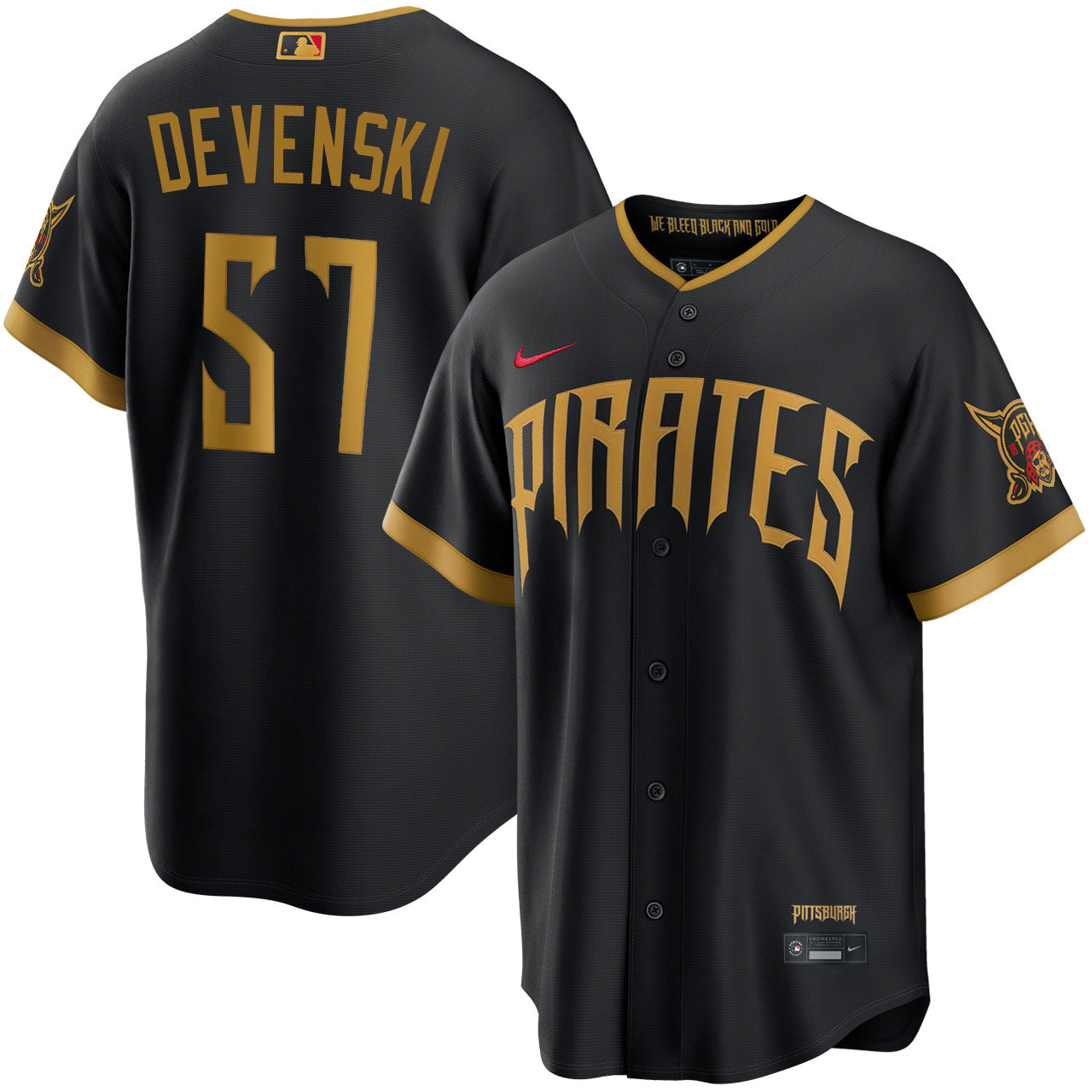 Chris Devenski Pittsburgh Pirates 2026 City Connect Stadium Jersey - Black