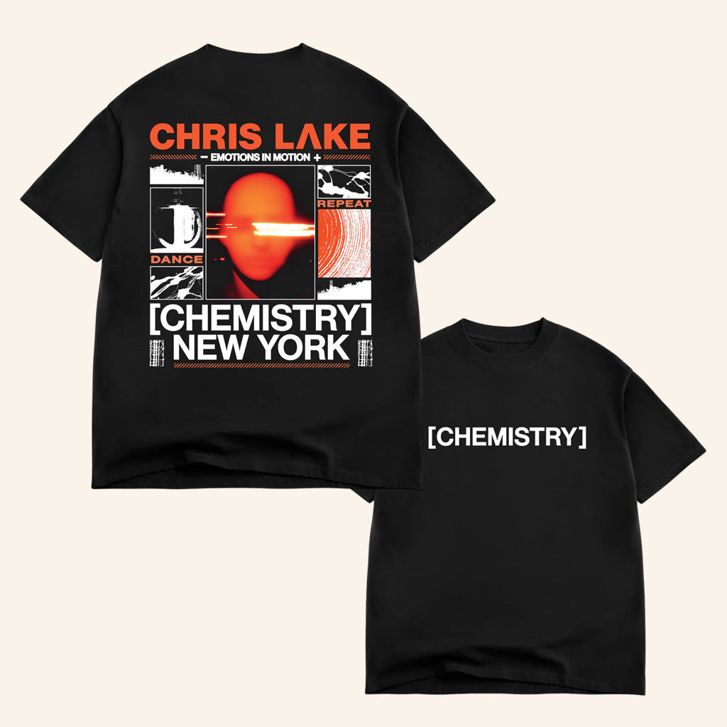 Chris Lake Merch New York Head Shirt Black New York Chemistry Album Tour 2025 Apparel