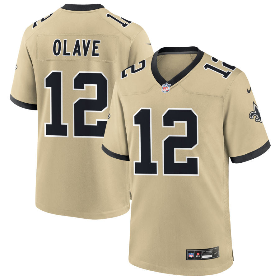 Chris Olave New Orleans Saints 2025 Gameday Golds Alternate Game Jersey - Gold