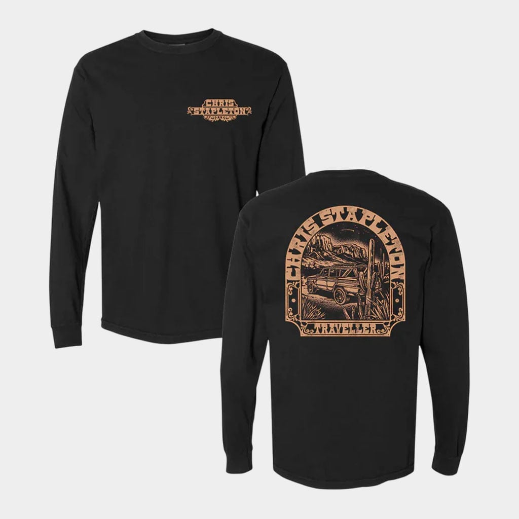 Chris Stapleton Merch 2026 Stapleton Jeep Traveller Long Sleeve T-Shirt Father's Day Presents