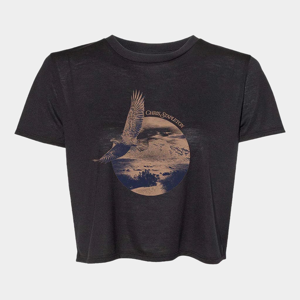 Chris Stapleton Merch 2026 Women's Soaring Eagle Cropped T-Shirt Birthday Gift Ideas For Her