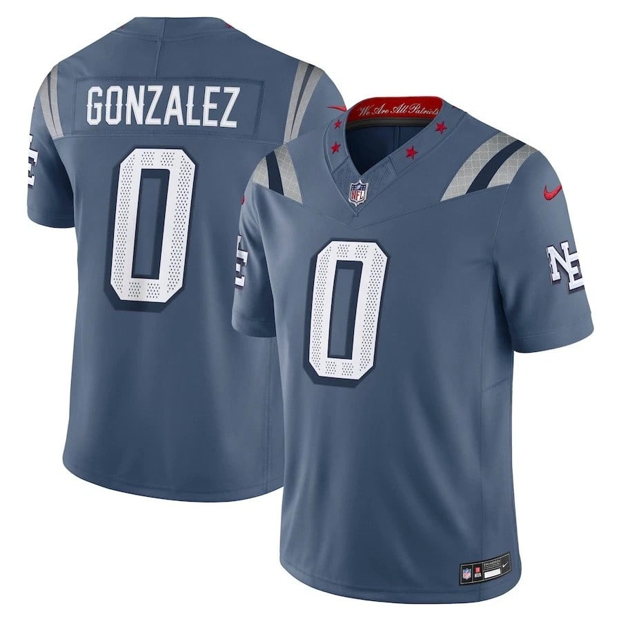 Christian Gonzalez New England Patriots 2025 Rivalries Game Player - Gray